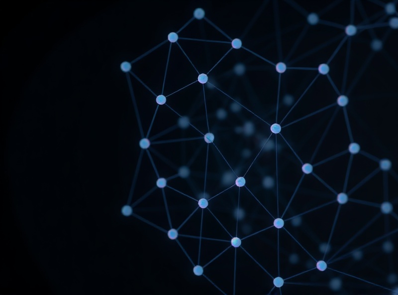 Abstrakte Visualisierung von kryptografischen Datenblöcken und Hash-Ketten